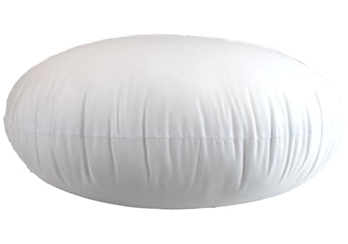 MoonRest Round Pillow Insert Hypoallergenic Polyester Form Stuffer-%100 Cotton Blend Covering for Sofa Sham, Decorative Pillow, Cushion and Bed - 12 Inch Diameter