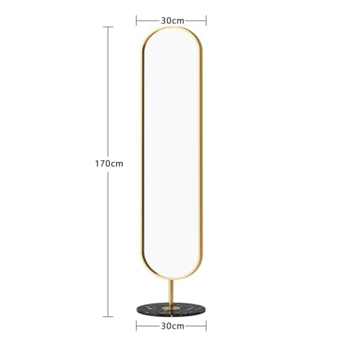Decorative Floor-to-Ceiling Mirror for Home Bedroom Narrow-Edge Three-Dimensional Dressing Modern Simple Full-Length with Storage for Living Room(Gold)