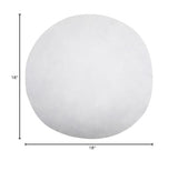 Set of 2, 95% Feather 5% Down 18 Inch Round Decorative Pillow Insert, Cotton Cover, White, Set of 2
