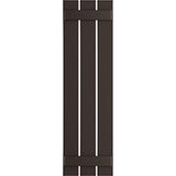 17 1/8"W x 32"H True Fit PVC Three Board Spaced Board-n-Batten Shutters, Raisin Brown (Per Pair - Hardware Not Included)
