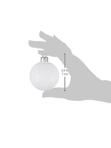 Treemendous Christmas Tree Ornament Decorating 12 Count Refill Kit - White Ball Ornaments Compatible with Treemendous Tree and Gift Box Ornament Decorators - Ages 3 and Up