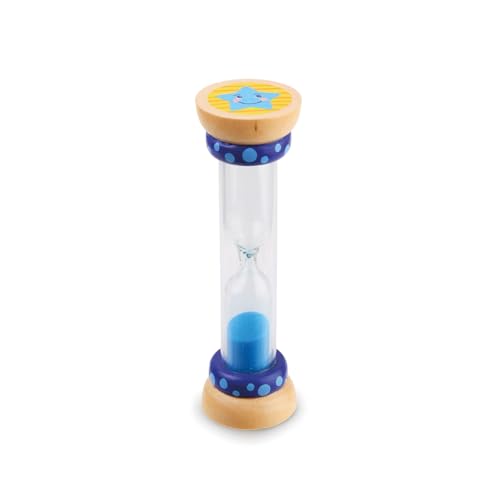 TRENDHAUS Zahnfee Mia 964595 Toothbrush Clock with 3 Minute Timer, Wooden and Acrylic Glass with Coloured Sand, Random Colour