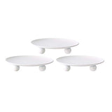 White Iron Plate Candle Holder,Decorative Iron Pillar Candle Holder, Set of 3,Candle Stand for Wax Candles