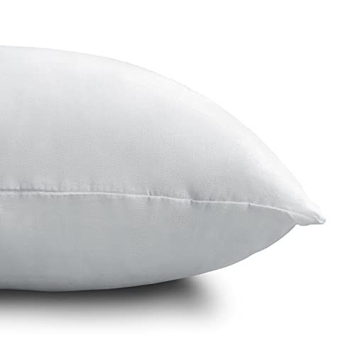 EDOW Throw Pillow Inserts, Set of 2 Lightweight Down Alternative Polyester Pillow, Couch Cushion, Sham Stuffer, Machine Washable. (Grey, 18x18)