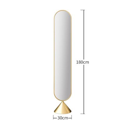 Decorative Mirror Full-Length Floor-to-Ceiling Bedroom Home Living Room Vertical Small Apartment Fitting Dressing for Living Room(Gold,180cm)