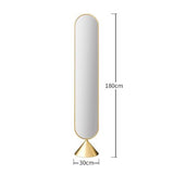 Decorative Mirror Full-Length Floor-to-Ceiling Bedroom Home Living Room Vertical Small Apartment Fitting Dressing for Living Room(Gold,180cm)