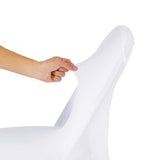 Spandex Chair Cover,25PCS,Living Room Folding Chair Covers,Removable Chair Covers Washable Protector Stretch Chair Cover for Party, Banquet,Wedding Event,Hotel(White)