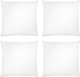 Covers & All Throw Pillow Inserts Only Pack of 4, Durable Soft Square 20 x 20 Inches 65 GSM Non-Woven Fabric with 15D Silicon Fiber Filling, Universal uses for Home Decor Office Indoor Outdoor