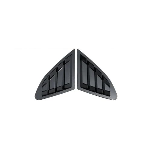 Fit for Chevrolet Malibu 2016 2017 2018 2019 2020 2021 Car Rear Window Louver Shutter Cover Side Vent Scoop Blinds Trim Exterior(Gloss Black)