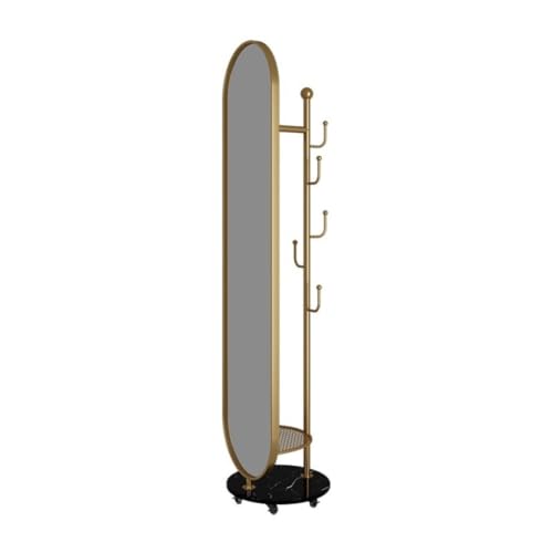 Full-Length Mirror Home Bedroom Full-Length Floor Mirror Dressing Mirror Hanging Hanger Combination Rotatable Fitting Mirror Full Length Floor Mirror (C)