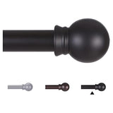 Thestoa Curtain Rods for Windows 48 to 84-92 inch, 5/8" Matte Black Curtain Rod, Stainless Steel Small Curtain Rods for Bedroom, Living Room,Kitchen,Farmhouse, Outdoor Curtain rod Black