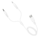 USB to Dual DC Power Cable, 5V 2A Y Splitter Cord, USB to DC 3.5mm and DC 2.5mm Charging Cable, Compatible with Moon Lamps Bluetooth Headphones USB Fans and More,5FT/1.5M Charger