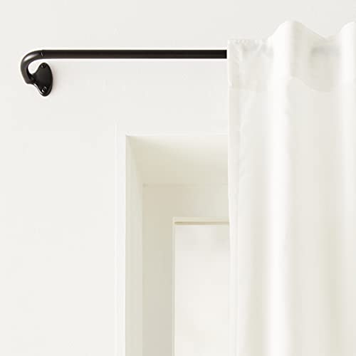 Amazon Basics Adjustable Room Darkening Blackout Curtain Rod - 28" to 48", Black