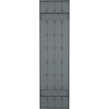 14"W x 52"H Lifetime Vinyl, TailorMade Four Board Joined (2 Batten), Board-n-Batten Shutters, w/Shutter-Loks (Per Pair), Storm Cloud