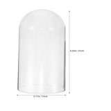 Mantel Clock Glass Dome - 8.3x5.1in Glass Cloche Display Dome for Mechanical Anniversary Clock - Clear Cloche Bell Jar for Eternal Flower Mini Terrariums