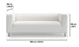TLYESD Klippan Cover Replacement for IKEA Klippan Loveseat Cover, Klippan Couch Cover,Klippan Sofa Cover Only!(Dark Grey)