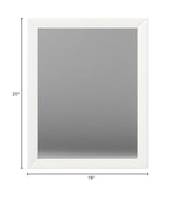 Amazon Basics Rectangular Wall Mount Mirror for Bedroom, Living Room, Entryway, Standard Trim, 16" x 20", White