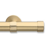 MODE Cambria® Designer Series - Premium 7 foot Custom Curtain Rod - 1-1/8 inch Large Diameter - Non-Adjustable for a Seamless Look - Premium Designer Brackets and End Caps - Brushed Gold Finish