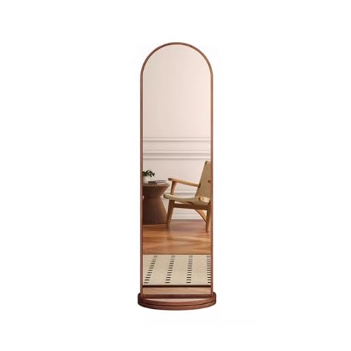 Decorative High-Definition Rotating Dressing Mirror Home Use Bookshelf Storage Full-Length Floor-Standing for Living Room