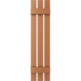 12 in. W x 48 in. H Builders Edge, TailorMade Three Board Spaced (2 Batten), Board-n-Batten Shutters, Includes Matching Installation Spikes (Per Pair), 471 - Treated Cedar