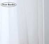 PI White Sheer Curtains 63 Inch Length with Grommet Top,Short Voile Textured Sheer Curtain for Kitchen/Dining Room/Living Room 2 Panels (W42 X L63, Optical White)