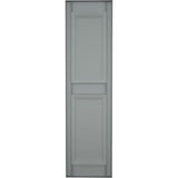 14 3/4"W x 47"H Mid-America Vinyl, Standard Size Williamsburg Double Panel Shutters, w/Installation Shutter-Lok's & Matching Screws (Per Pair), 945 - Platinum