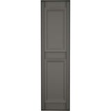 Mid America P21243018 Custom Two Equal, Raised Panel Shutter (Per Pair), 12"W x 43"H, Tuxedo Grey