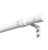 Long Curtain Rod for Windows 144 Inch - 1 inch Heavy Duty White Curtain Rods with 4 Brackets for Living Room Sliding Glass Door Outdoor, Adjustable Threaded Sections