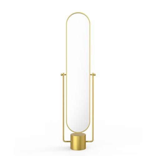 Full-Length Mirror Floor-Standing Full-Length Mirror Home Living Room Bedroom Entrance Dressing Fitting Mirror Full-Length Door Mirror Full Length Floor Mirror (Gold)