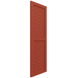 15"W x 29"H True Fit PVC Two Panel Chevron Modern Style Fixed Mount Shutters, Colorful Leaves (Per Pair - Hardware Not Included)