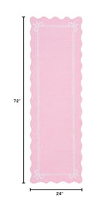 Garvee Scalloped Bow Runner Rug 2x6 Washable Kitchen Runner Rug Non-Slip