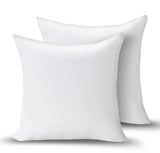 GVTECH Bedding Throw Pillows Insert (Pack of 2) 16 x 16 Inches Bed and Couch Pillows - Indoor Decorative Pillows - Cushion Stuffer Inserts - Anti Allergy Cotton Blend Fabric, White