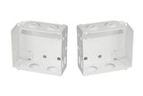 Cutelec 2pcs Box Mounting Bracket for High Profile Blinds 2inch White Color Window Blinds Headrail Holder Bracket