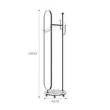 Full-Length Mirror Full-Body Floor Mirror Coat Rack Combination Bedroom Dressing Mirror Household Rotatable Movable Dressing Mirror Full Length Floor Mirror (D)