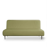LANE LINEN Armless Futon Cover - Easy Stretchable Futon Covers Full Size, Soft Elastic Textured Fabric Sofa Bed Cover, Sofa Protector Cover for Kids, Machine Washable Couch Slipcover - Olive Green