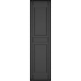 Ekena Millwork Lifetime Vinyl LP2S12X04300BL Standard Two Equal Panel Vinyls, Raised Panel Vinyl Shutters, w/Installation Shutter-Lok's & Matching Screws (Per Pair), 12"W x 43"H, Black