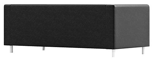 The Beige Klippan Loveseat Cover Replacement is Compatible with IKEA Klippan Loveseat Slipcover, A Sofa Cover Replacement (Faux Leather Black)
