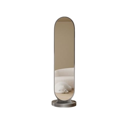 Decorative Home Bedroom Coat Rack Rotating Dressing Mirror Full-Length Floor with Storage for Living Room
