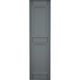 12"W x 47"H Mid-America Vinyl, Standard Size Williamsburg Double Panel Shutters, w/Installation Shutter-Lok's & Matching Screws (Per Pair), 419 - Storm Cloud