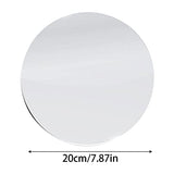 8 inch Glass Round Mirror Circle Wall Mounted for Bathroom, Living Room, Home Decor, Small Round Mirror Plate Trays for Wedding Table Centerpieces
