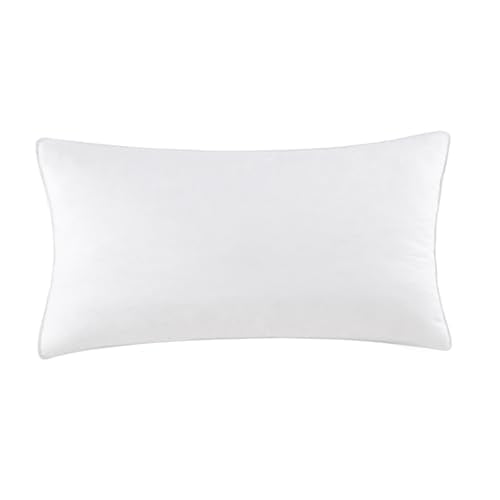 SleepMan Throw Pillow Inserts 14" x 24" (Pack of 1, White) Down Feather Pillow Stuffer Premium Decorative Pillows for Sofa Couch Bed
