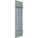 12"W x 40"H Lifetime Vinyl, TailorMade Three Board Spaced (2 Batten), Board-n-Batten Shutters, w/Shutter-Loks (Per Pair), Storm Cloud