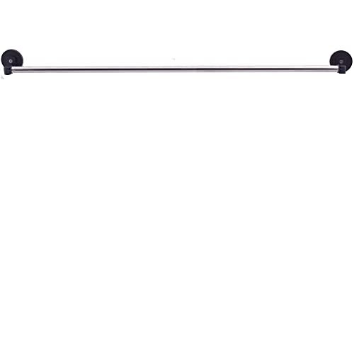 YYST Type A 16"-39.5" Magnetic Curtain Rod for Metal Door,Magnetic Window Café, French Door Sash Rod W Magnets (Black -1)