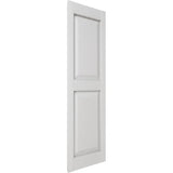 Ekena Millwork Lifetime Vinyl LP2S12X04300WH Standard Two Equal Panel Vinyls, Raised Panel Vinyl Shutters, w/Installation Shutter-Lok's & Matching Screws (Per Pair), 12"W x 43"H, White