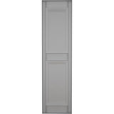 Ekena Millwork Lifetime Vinyl LP2S12X03500PG Standard Two Equal Panel Vinyls, Raised Panel Vinyl Shutters, w/Installation Shutter-Lok's & Matching Screws (Per Pair), 12"W x 35"H, Paintable