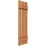12 in. W x 48 in. H Builders Edge, TailorMade Three Board Spaced (2 Batten), Board-n-Batten Shutters, Includes Matching Installation Spikes (Per Pair), 471 - Treated Cedar