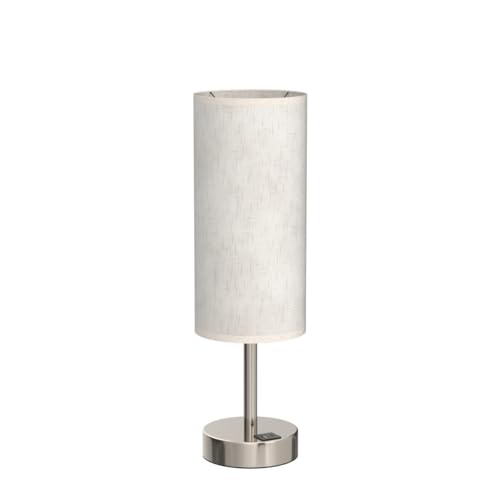Dicoool Touch Table Lamp for Bedroom, 3 Way Dimmable Bedside Lamp with USB C & A Charging Ports - Small Desk Lamp for Dorm Room, College, Kids, Office, Living Room, White