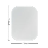 Silver Wall Mirror-Beveled Edge Frameless Mirror for Bathroom, Vanity, Bedroom, Rectangle Mirrors （32X24inch）