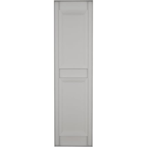 Ekena Millwork Lifetime Vinyl LP2S12X04700WH Standard Two Equal Panel Vinyls, Raised Panel Vinyl Shutters, w/Installation Shutter-Lok's & Matching Screws (Per Pair), 12"W x 47"H, White