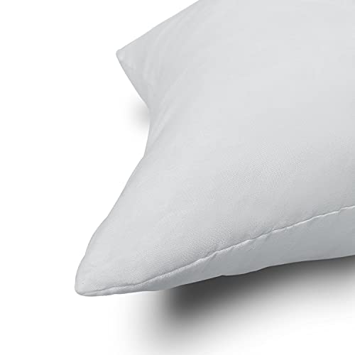 EDOW Throw Pillow Inserts, Set of 2 Lightweight Down Alternative Polyester Pillow, Couch Cushion, Sham Stuffer, Machine Washable. (Grey, 18x18)